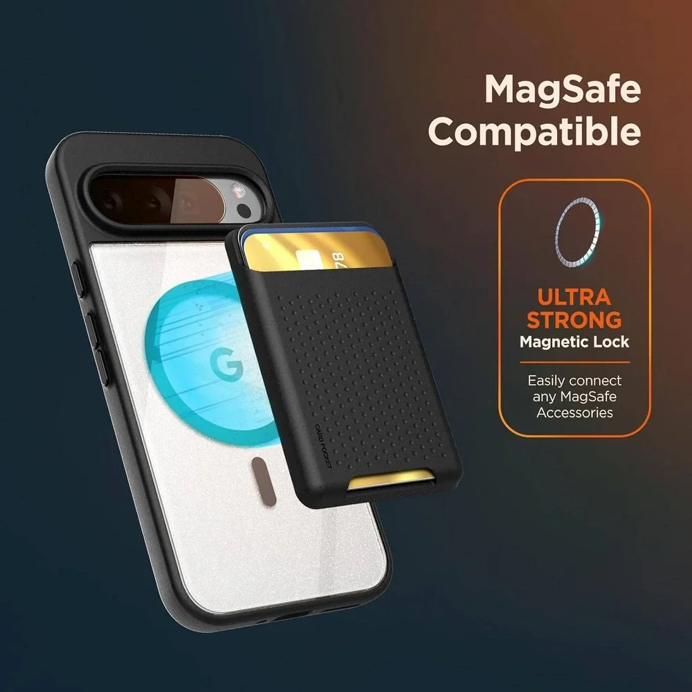 Encased Clearback Case Google Pixel 10 Pro XL Black NEW MagSafe Magnetic Wallet